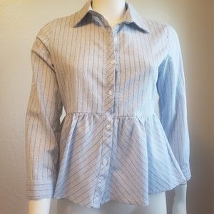 Women's Love Notes | New Button down shirt | Color: Blue | Size: M
